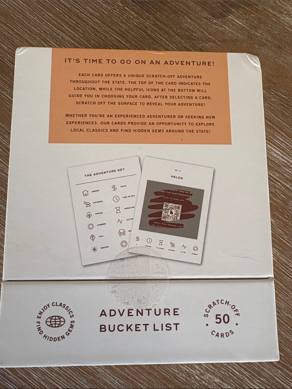 New In Box Georgia Adventure Bucket List Scratch-Off Cards